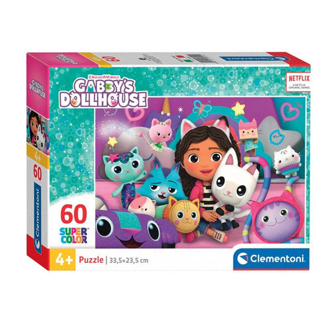 Clementoni Jigsaw Puzzle Super Color Gabbys dockhus, 60: e.