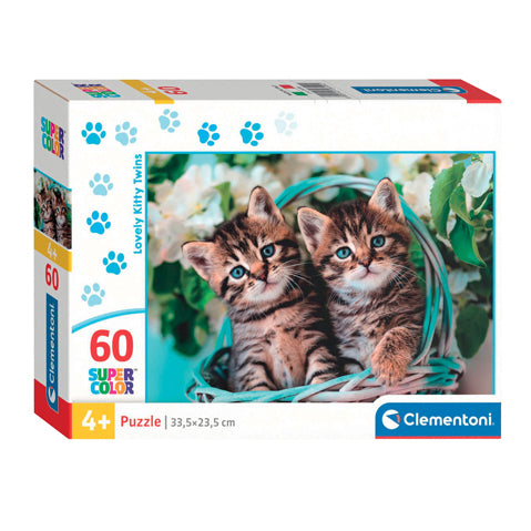 Clementoni Jigsaw Puzzle Super Farbe schöne Kitty Twins, 60st.