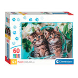 Clementi Jigsaw Puzzle Super Color Lovely Kitty Twins, 60st.