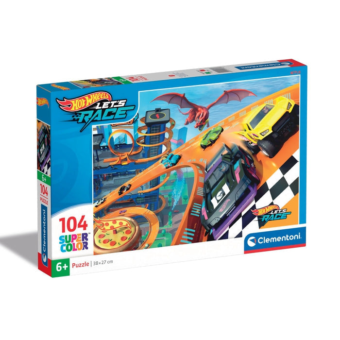 Clementoni Jigsaw Puzzle Super Color Hot Wheels, 104st.