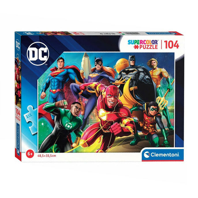 Clementoni legpuzzel super color dc comics, 104st.