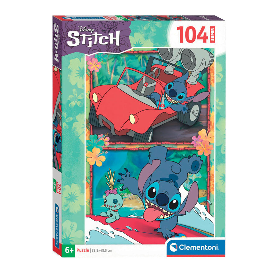 Clementoni legpuzzel super color stitch, 104st.