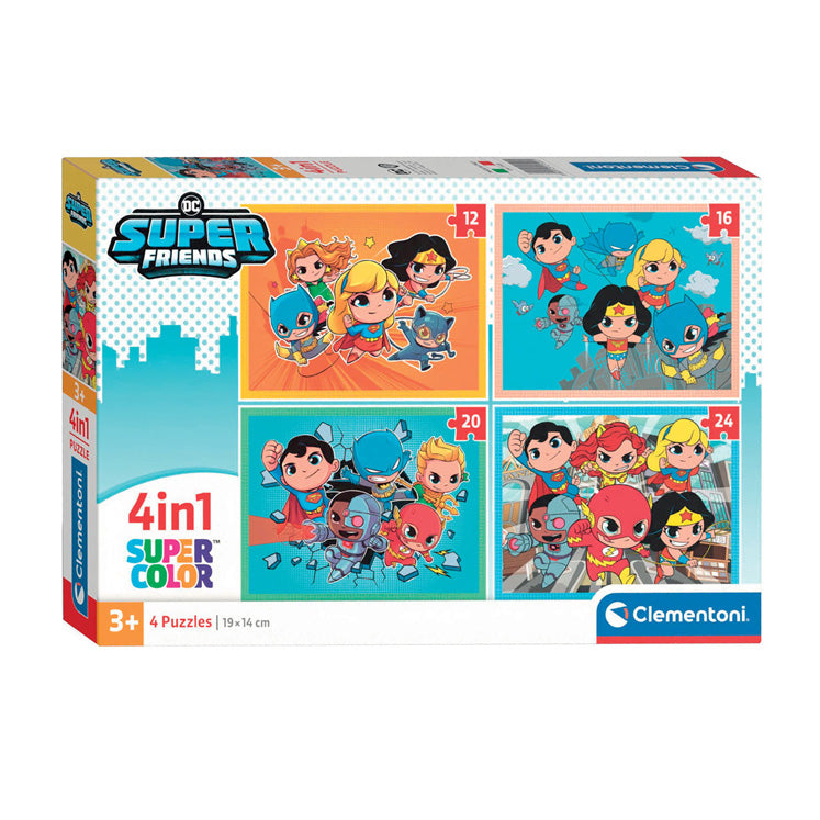 Clementoni legpuzzel 4in1 dc super friends