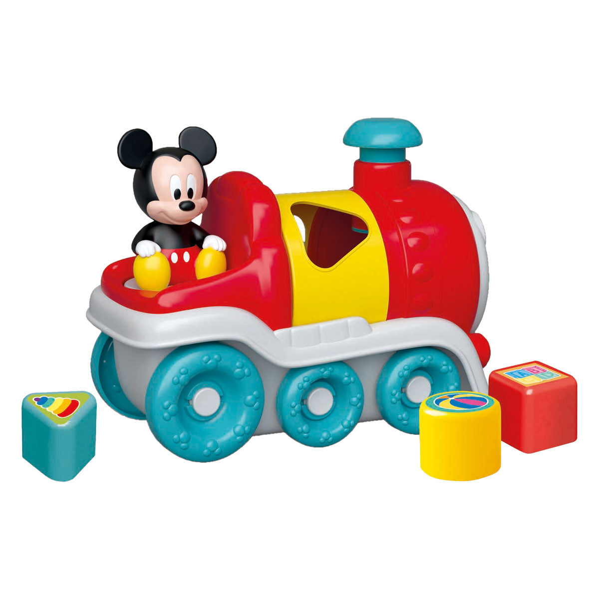 Clementoni baby - disney vormenstoof mickey mouse trein, 5dlg.