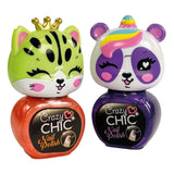 Clementoni crazy chic - vernis à ongles animaux, 2 pcs.