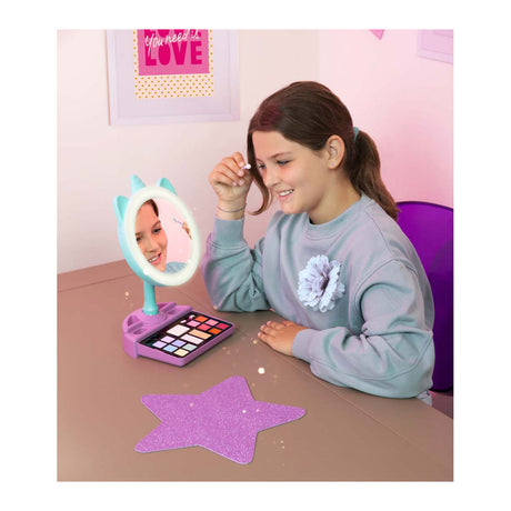 Clementoni crazy chic - miroir licorne avec anneau lumineux LED