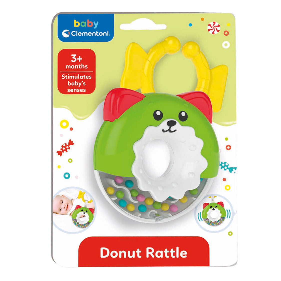 Cliquet à beignet pour bébé Clementoni | 3 pièces
