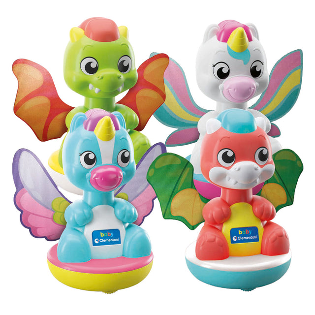 Clementoni - bébé - rêve d'araignée - toupie - licorne et dragon - à partir de 9 mois