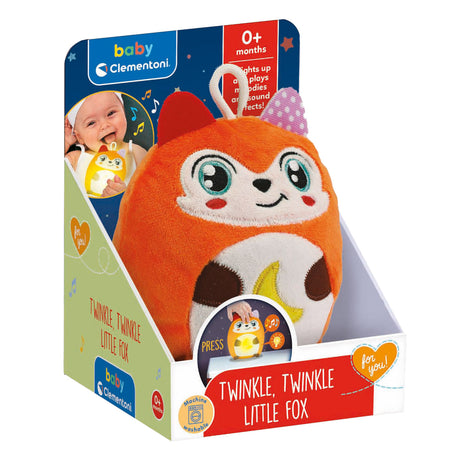 Clementoni baby twinkle winkle petit renard peluche lampe de nuit