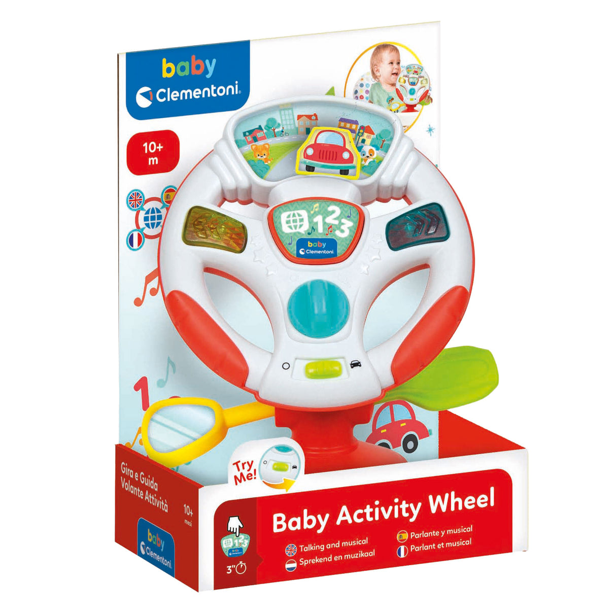 Volant d'activité bébé Clementoni avec ventouse