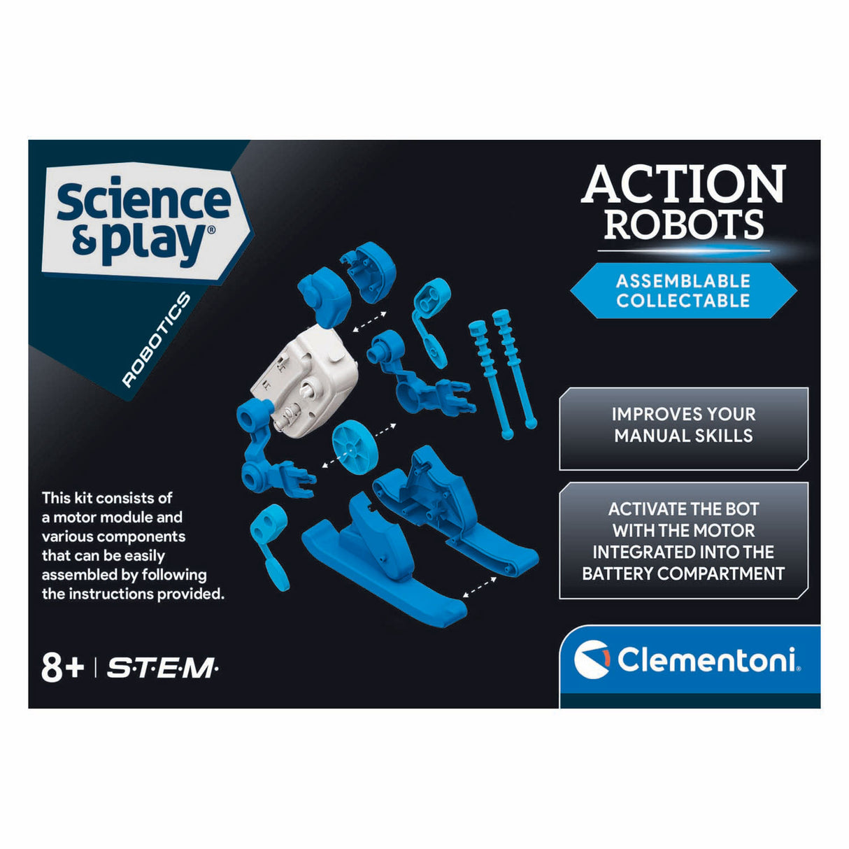 Robots d'action de jeu scientifique Clementoni - skieur