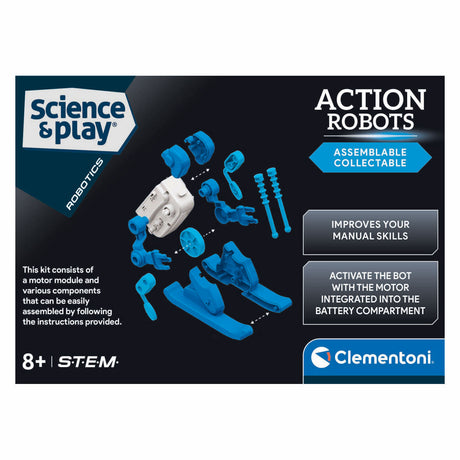 Robots d'action de jeu scientifique Clementoni - skieur