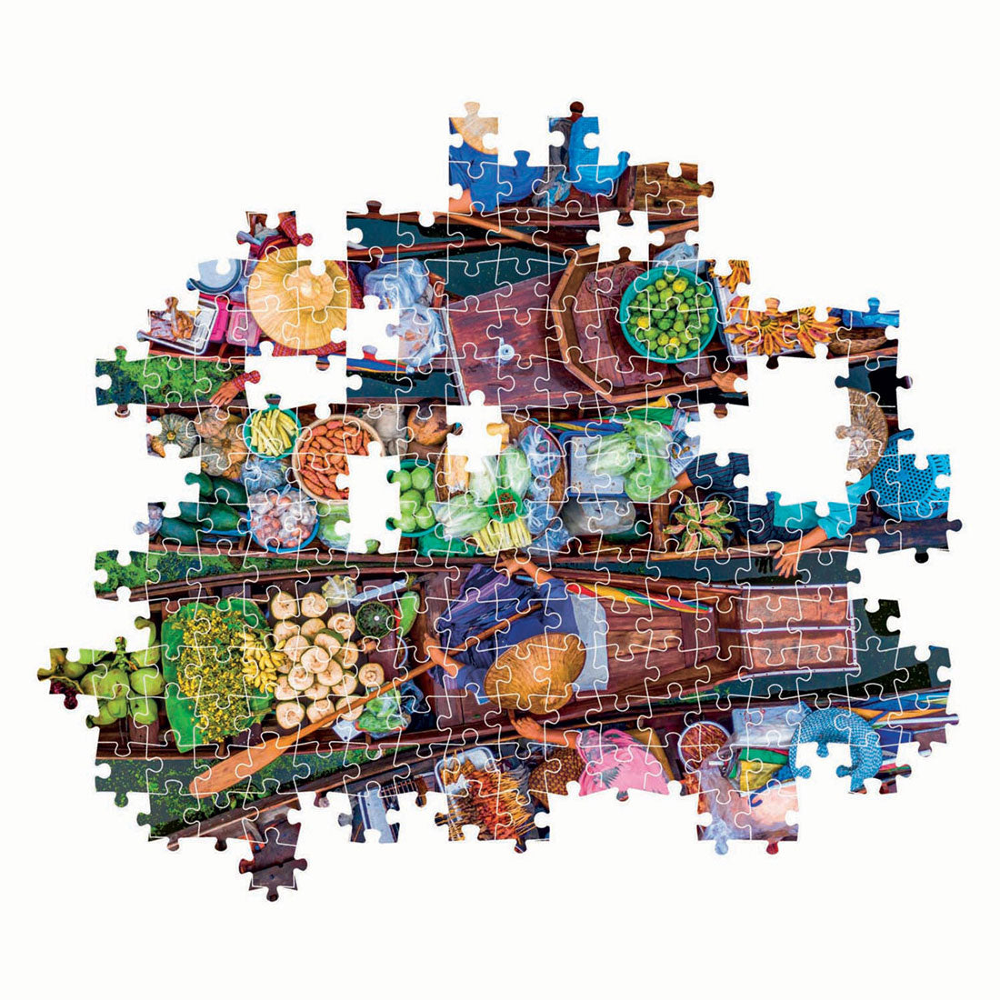 Clementoni puzzle marché thaïlandais flottant, 1000 pcs.