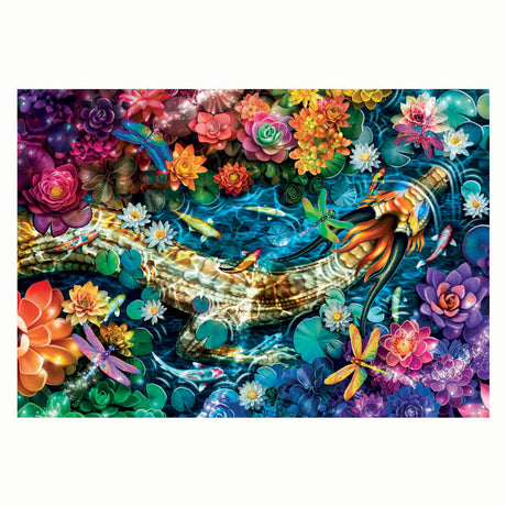 Clementoni puzzle œuvres d'art rivière koi, 1000 pcs.