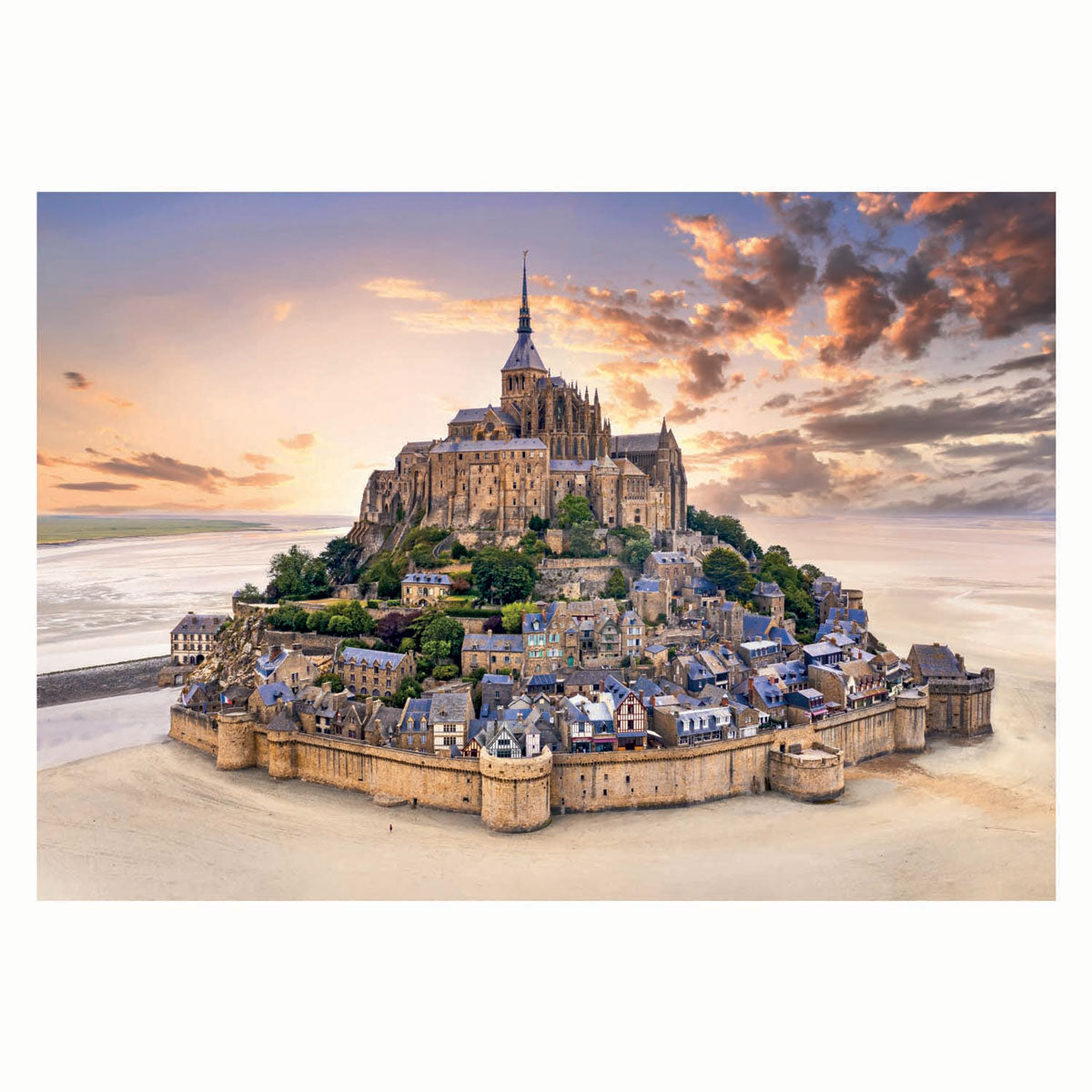 Clementoni - puzzle - 1500 pièces - montée du mont saint-michel - puzzle pour adultes - collection haute qualité