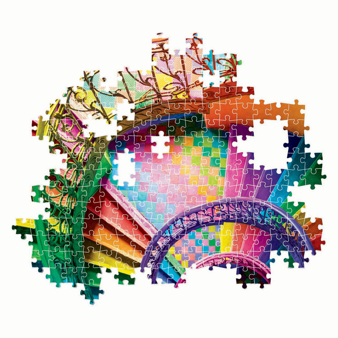 Clementoni puzzle compact colorboom escaliers, 500 pcs.