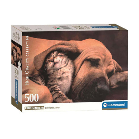Clementoni puzzle chien et chat, 500 pcs.