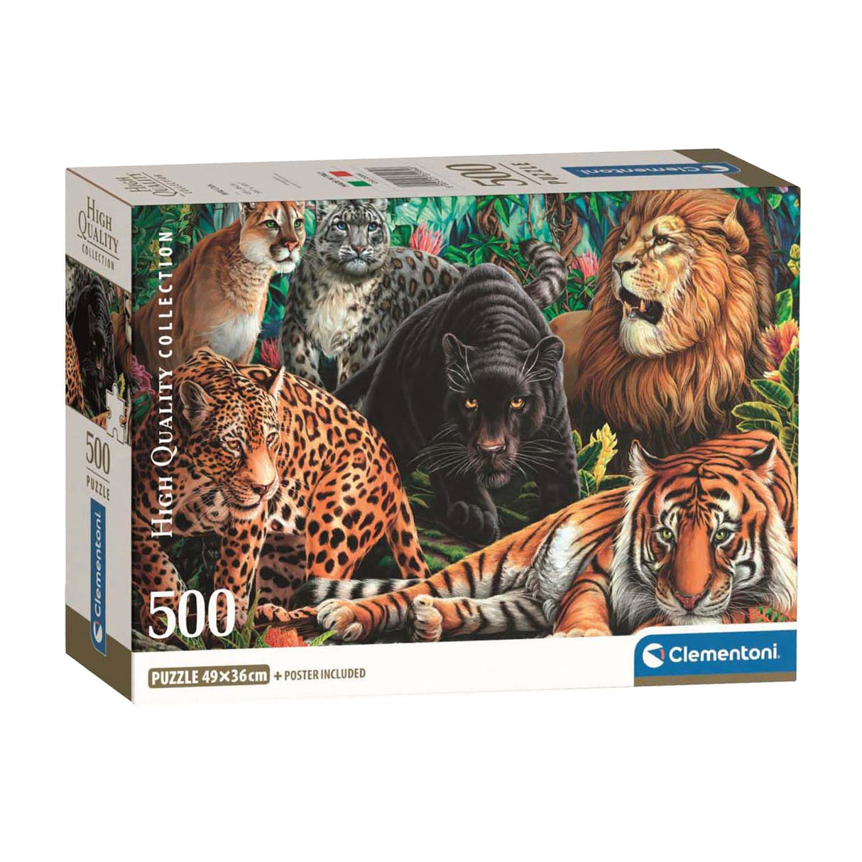 Clementoni puzzle chats sauvages, 500 pcs.