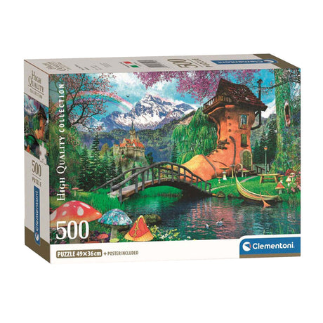 Clementoni puzzle la vieille maison de chaussures, 500 pcs.