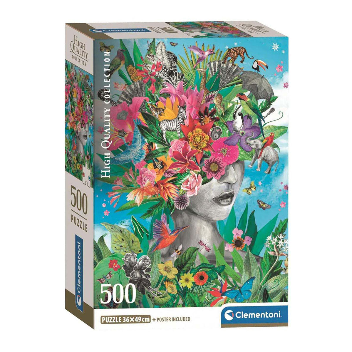 Clementoni puzzle tête dans la jungle, 500 pcs.