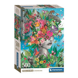 Clementoni puzzle tête dans la jungle, 500 pcs.