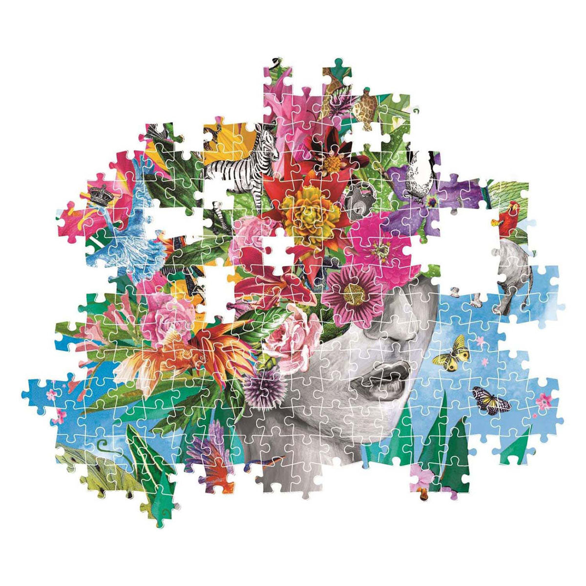 Clementoni puzzle tête dans la jungle, 500 pcs.