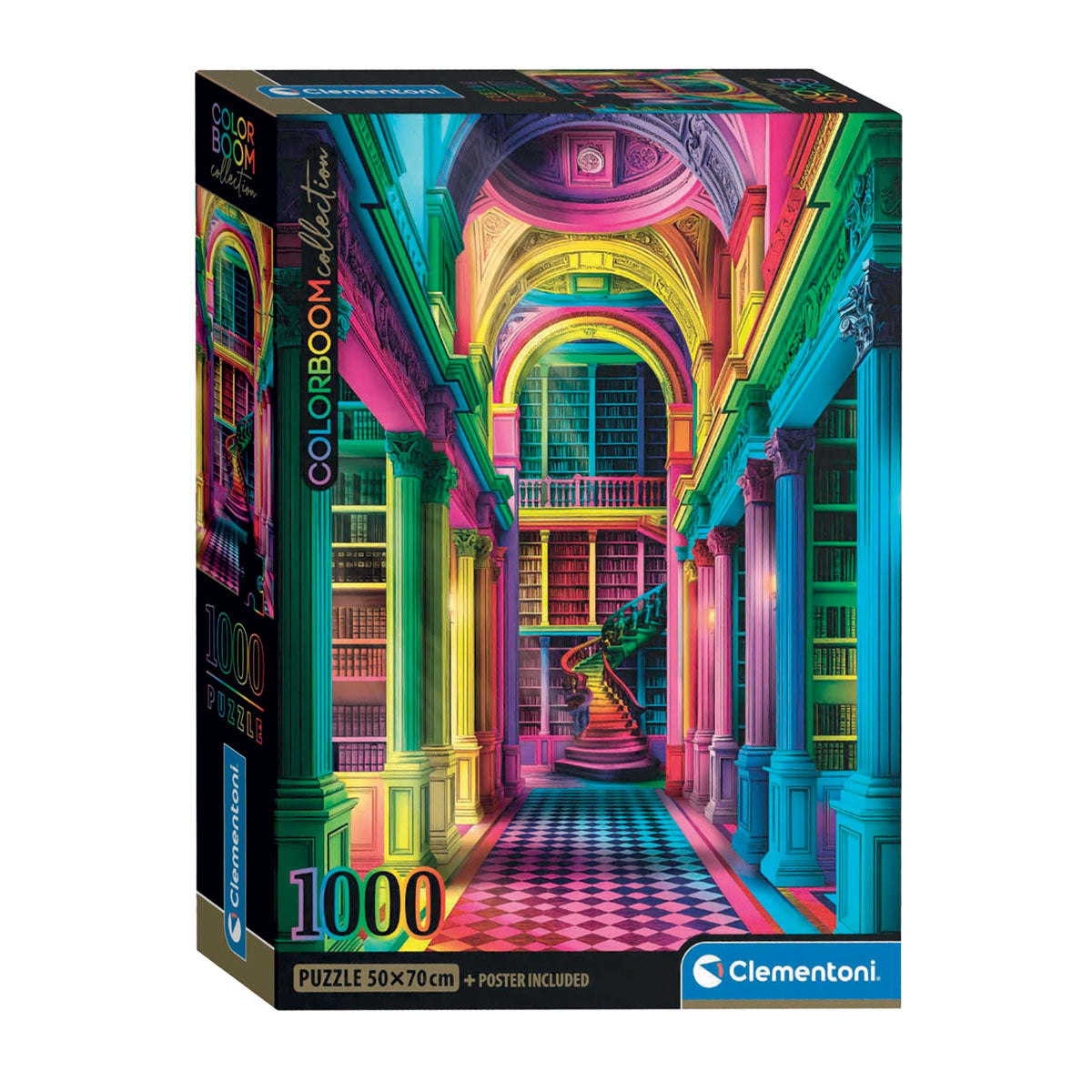 Clementoni puzzle colorboom athenaeum, 1000 pièces.
