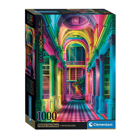 Clementoni puzzle colorboom athenaeum, 1000 pièces.
