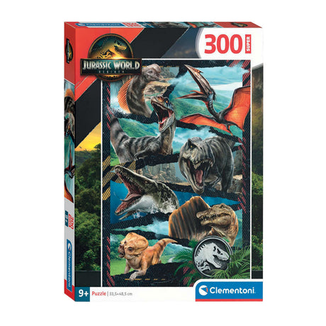 Clementoni puzzle super monde jurassique, 300 pièces.