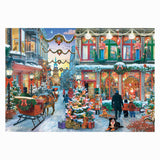 Puzzle Clementoni Puzzle de Noël 500 pièces Affiche du village enneigé.