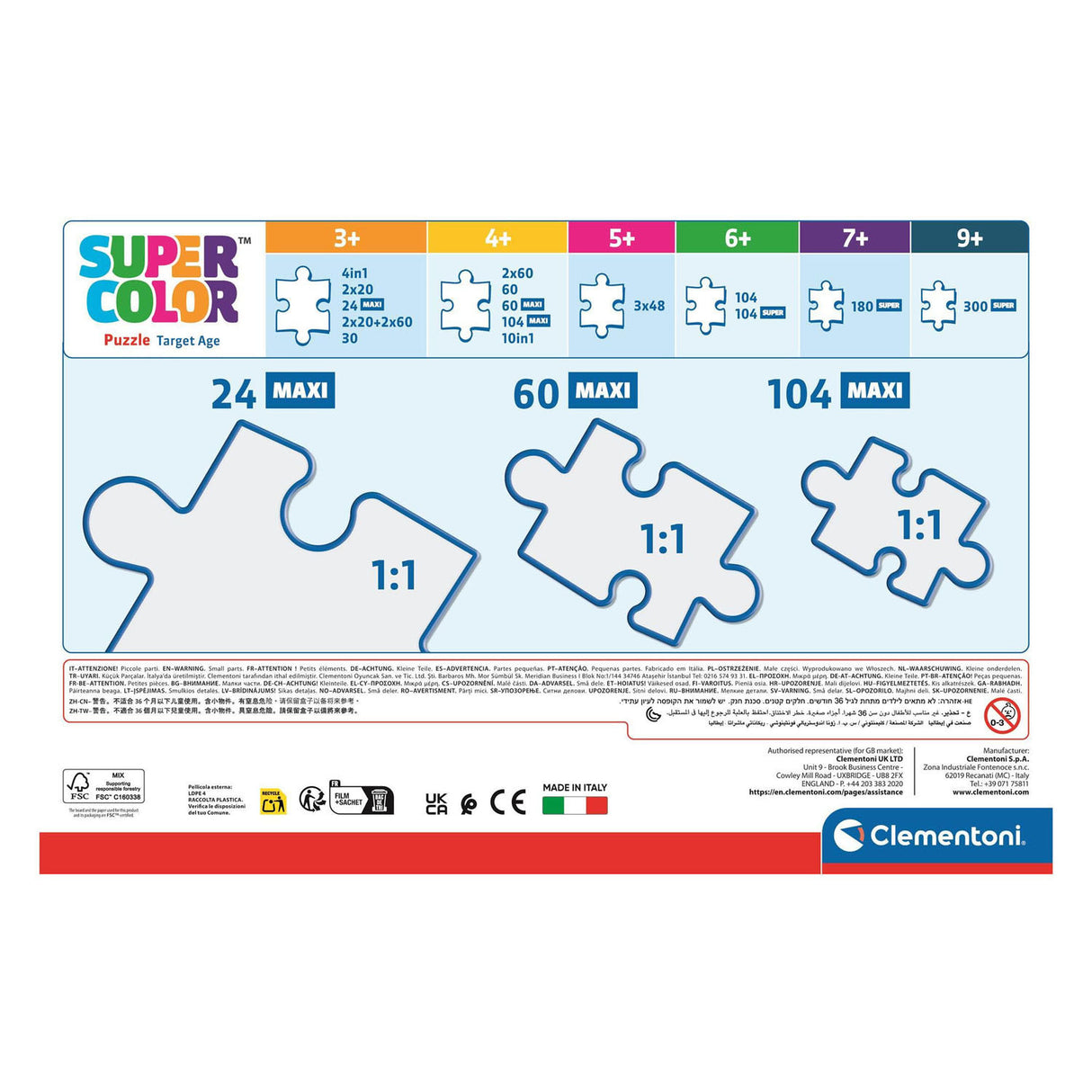 Clementoni maxi puzzle Mickey Mouse Club House - 104 pièces.