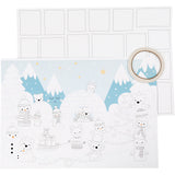 Calendrier de Noël Creativ company, taille 30x42 cm, blanc, 3 pièces 1 boîte