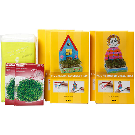 Société Creativ https: www.ccobby.nl récipient à cresson-avec-figure-h-20-cm-blanc-30-set-1-box