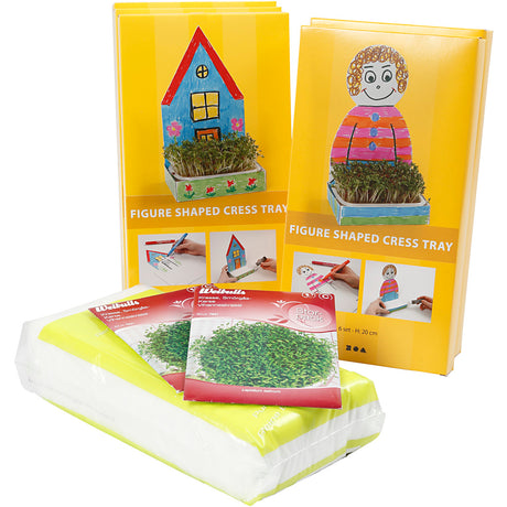 Société Creativ https: www.ccobby.nl récipient à cresson-avec-figure-h-20-cm-blanc-30-set-1-box