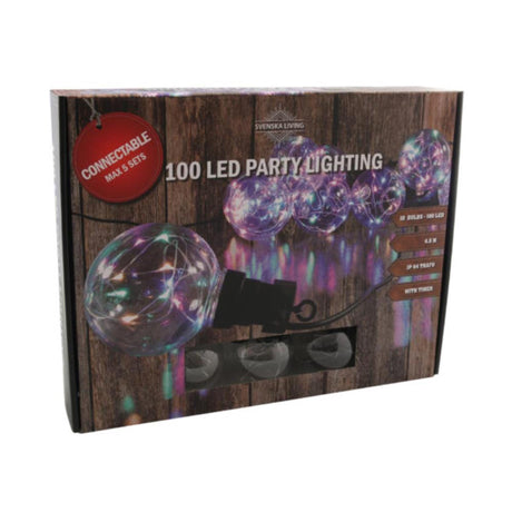 Svenska living partylight x10 ampoule multicolore ip44 minuterie