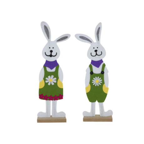 Svenska décoration de fenêtre vivante feutre lapin de Pâques 51cm