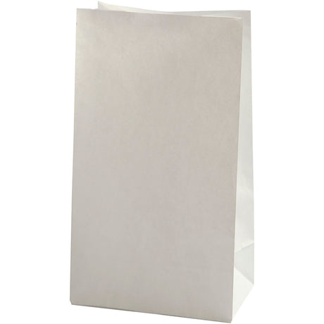 Sacs en papier Creativ company, h : 27 cm, dimensions 9x15 cm, 46 g, blanc, 100 pièces 1 boîte
