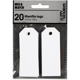 Company Creativ Manilla Labels White, 20e.