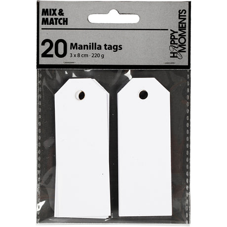 Company Creativ Manilla Labels White, 20e.