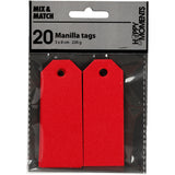 La société Creativ Manilla Labels Red, 20e.