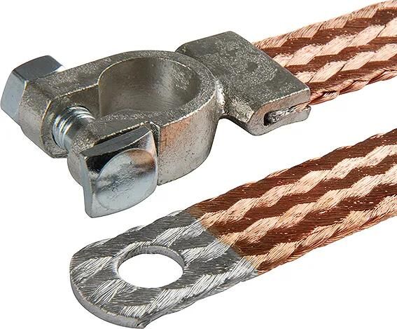Herth+buss sangle de terre batt.sangles de terre 350mm m.bornier