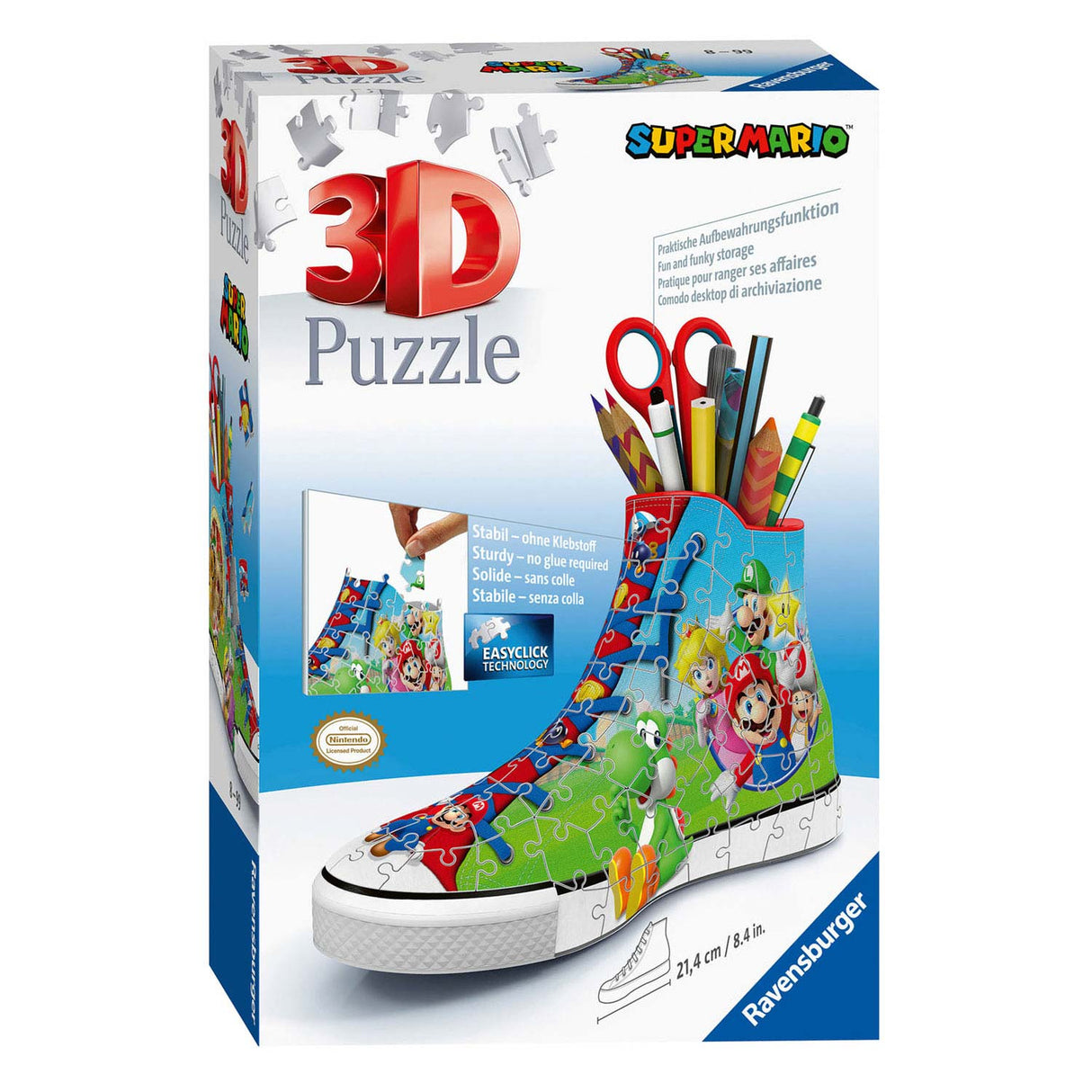 Ravensburger sneaker super mario - puzzle 3D - 108 pièces