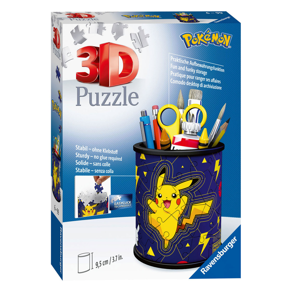 Puzzle 3D Pokémon Ravensburger - boîte à crayons - 54 pcs.