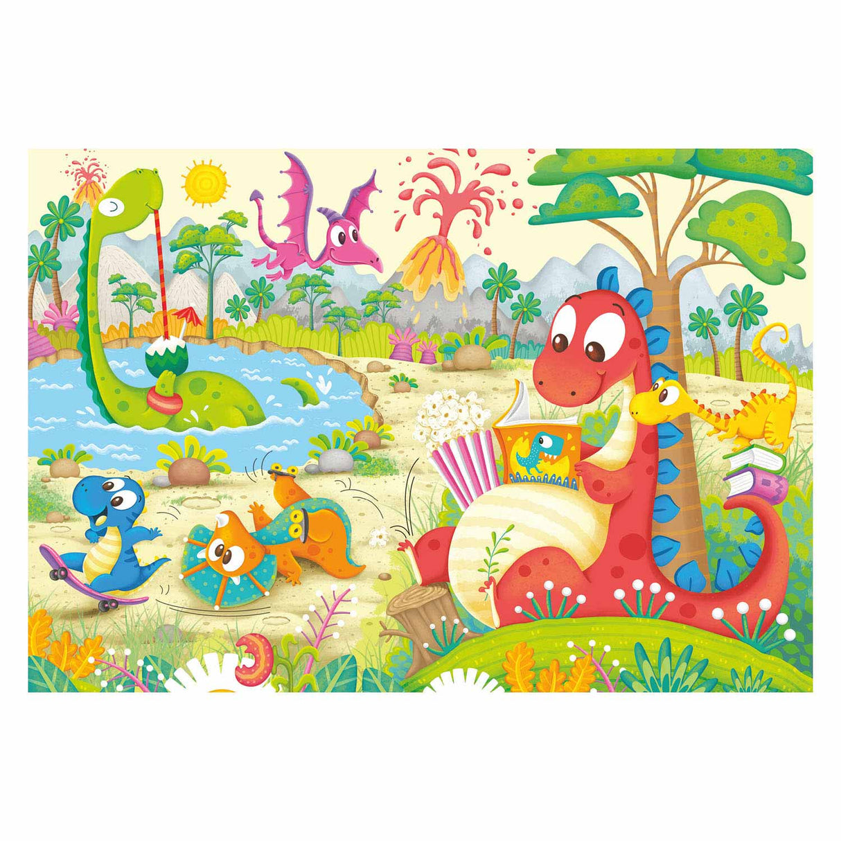 Ravensburger puzzle dinosaures préférés - deux puzzles - 12 pièces - puzzle pour enfants