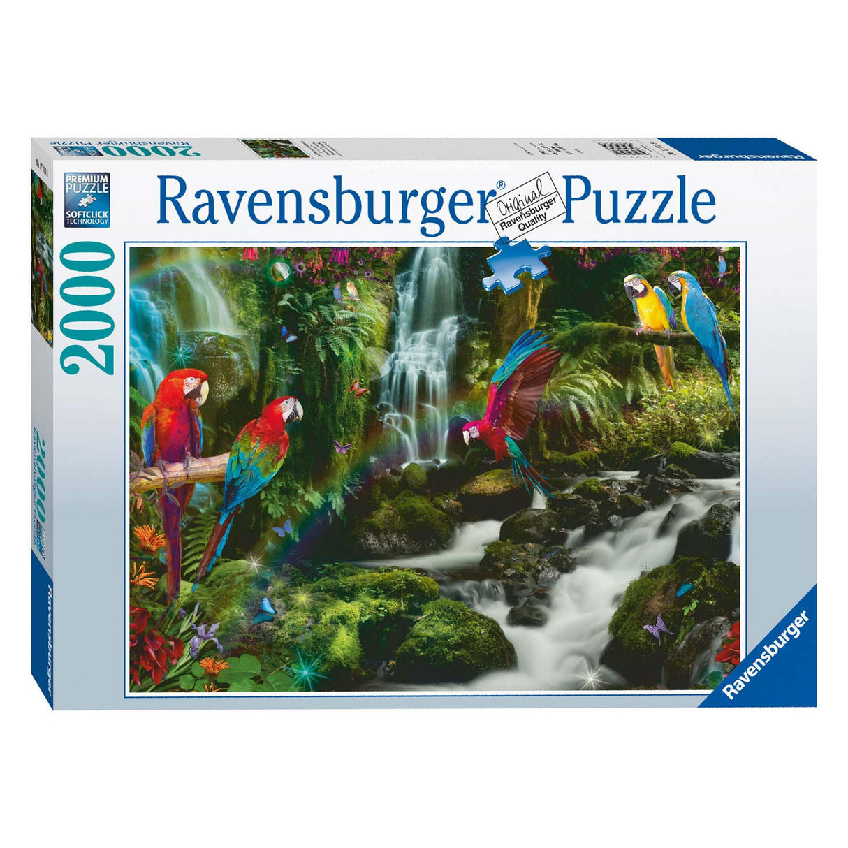 Bonte papegøyer i Jungle Jigsaw Puzzle, 2000st.