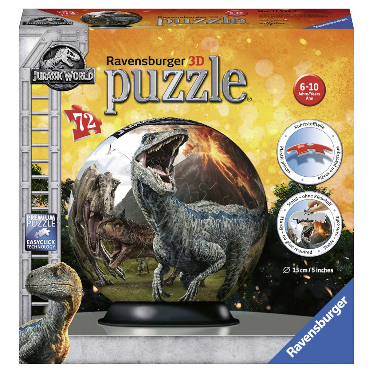 Ravensburger - Puzzle Ball Jurassic World 72st.