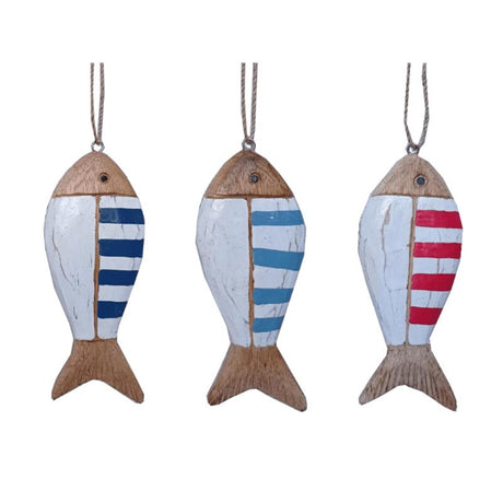 Cosydecor cintre à poisson bois 16x6x2cm cintre à poisson bois 16x6x2cm