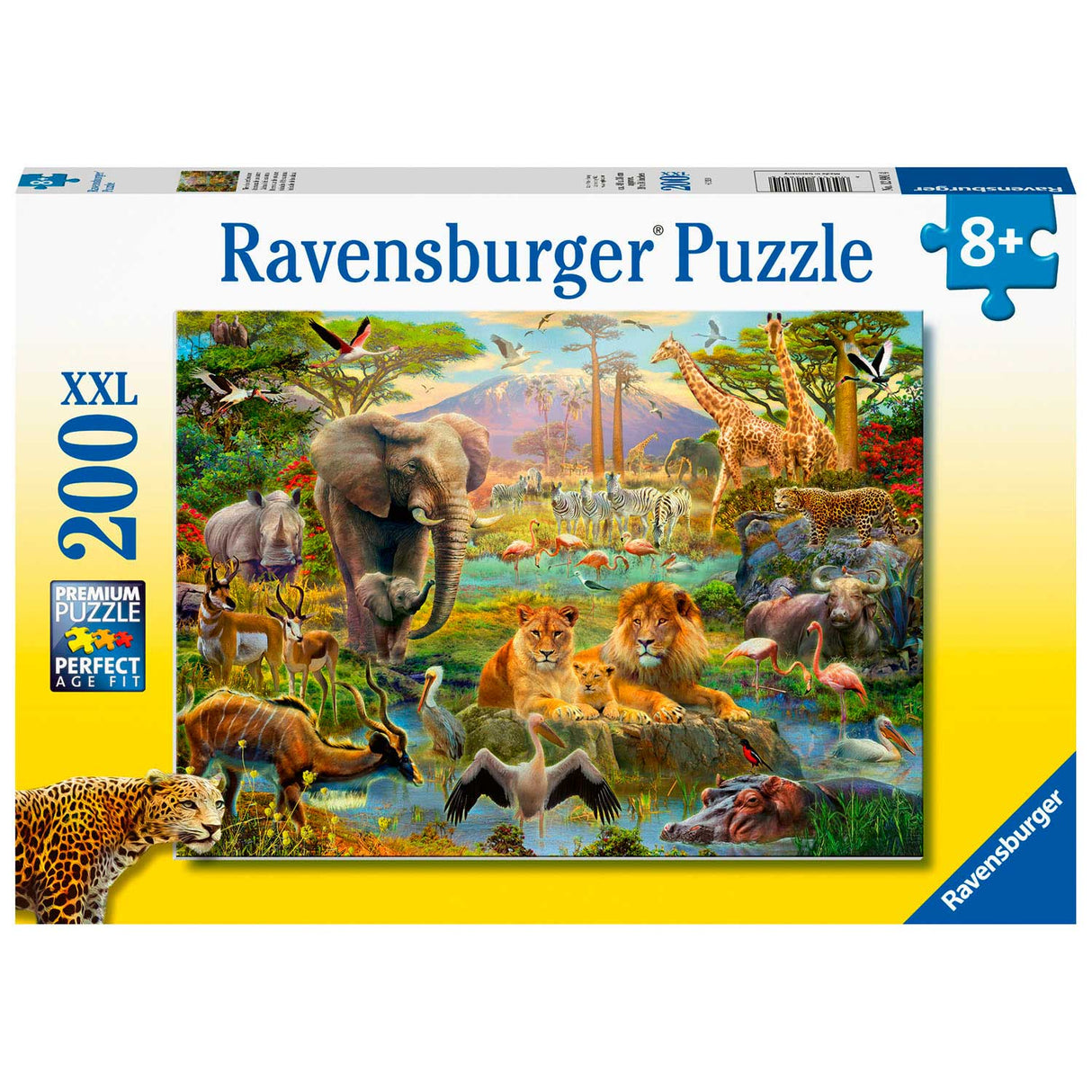 Zvířata Ravensburger z puzzle Savannah 200 kusů xxl