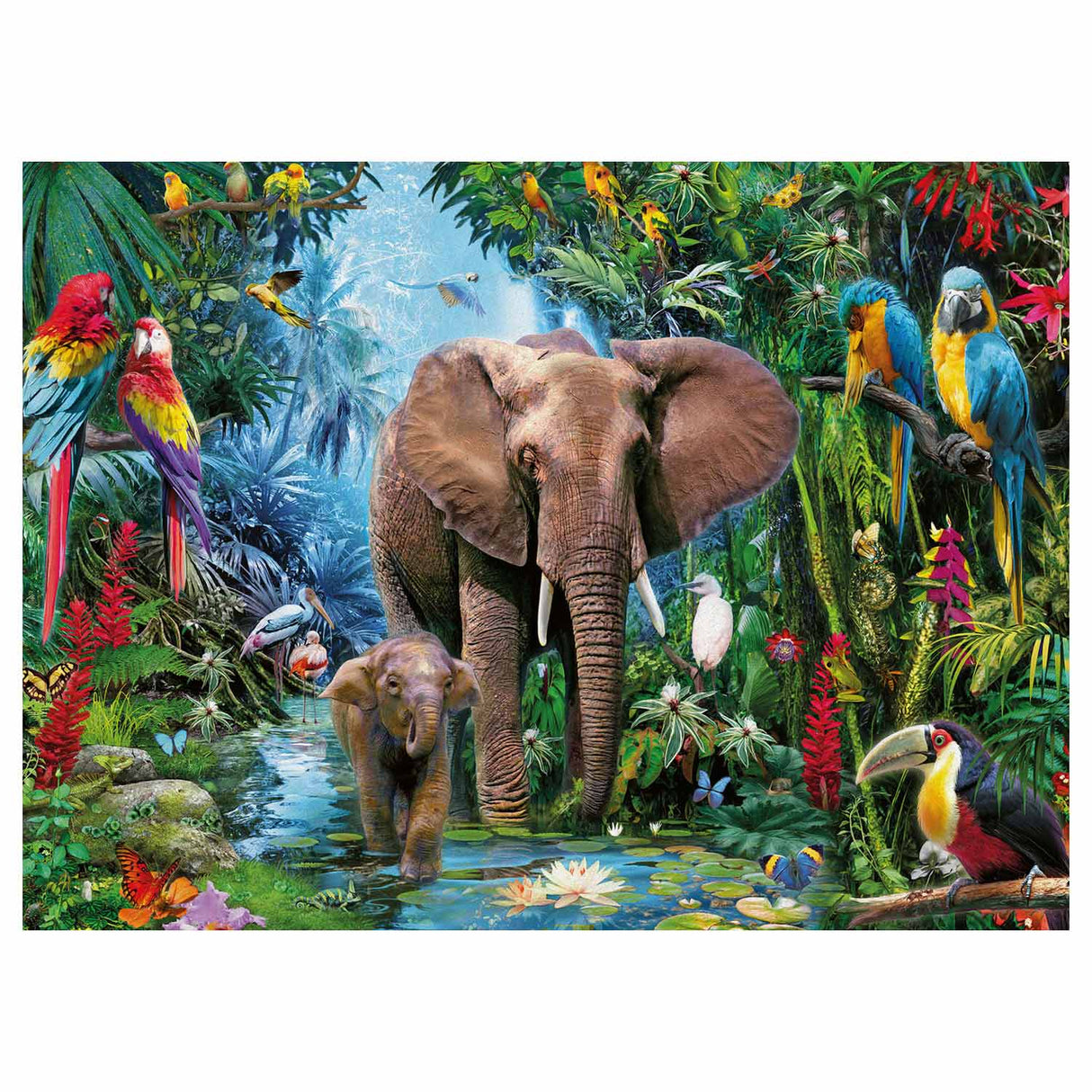 Ravensburger - Éléphants dans la jungle 150 pièces xxl