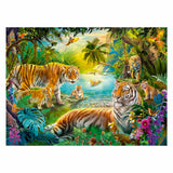 Ravensburger puzzle Famille de tigres dans l'oasis - 500 pcs.